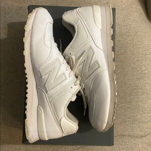 New Balance white leather ML574SNA Sneakers Size 13D